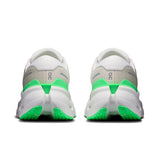 Women's On Cloudrunner 3 road running shoes with gray and white design, featuring cushioned soles and breathable mesh upper.
