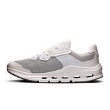 Men's On Cloudnova Rift active lifestyle sneakers in black and white, showcasing breathable mesh and cushioned sole design.