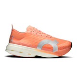 Men's On Cloudboom Strike road running shoes with black and white design, lightweight athletic footwear for running.