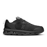 On Cloudzone Moon men's active life shoes in black with cushioned soles and sporty design, ideal for running and active wear.