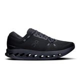 Men's On Cloudsurfer 2 road running shoes with lightweight design and breathable mesh in black and gray.