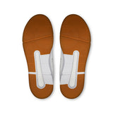 On THE ROGER Clubhouse men's tennis shoes in white with black accents, featuring a sleek design and cushioned sole for comfort.