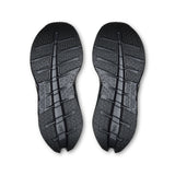 Women's On Cloudrunner 3 Waterproof road running shoes in black and pink with cushioned soles and reflective accents.