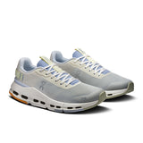 Women's On Cloudnova Form 2 active lifestyle sneakers in grey with breathable mesh and supportive cushioning.