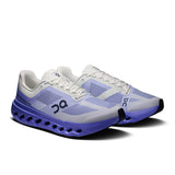 Men's On Cloudsurfer Next road running shoes in black and white with cushioned soles and breathable mesh upper.