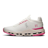 On Cloudnova 2 women's active life sneakers showing sleek design and breathable mesh upper, ideal for active lifestyles.