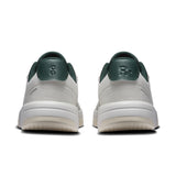 On THE ROGER Clubhouse men's tennis shoes in black and white with cushioned sole and perforated upper for breathability.