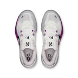 On THE ROGER Pro 3 women's tennis shoes with sleek design and supportive sole, ideal for active tennis players.