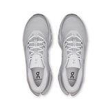 Men's On Cloudrunner 3 road running shoes in gray with cushioned soles and breathable mesh upper for comfortable running.