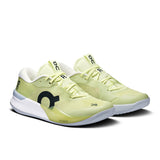 On THE ROGER Pro 3 women's tennis shoes with breathable mesh uppers and cushioned soles for comfort and performance.