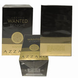 Azzaro Wanted By Night Eau de Parfum for men in 3.4 oz bottle, featuring sleek black packaging and silver accents.