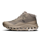 Men's On Cloudhorizon 2 Mid Waterproof hiking boots with black and gray design, showcasing durable outdoor footwear.