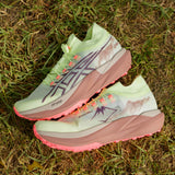 Unisex ASICS Metafuji Trail 2 running shoes with rugged design and trail grip, suitable for outdoor trail running.