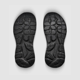Black Hoka Gaviota 6 Wide women's running shoes with black upper and sole, featuring supportive design and D-width for comfort.