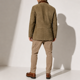 Men’s suede winter coat with stand collar from Zexov, featuring a smart casual design and tailored fit.