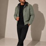 Men’s fleece-lined casual winter hooded jacket by Zexov, featuring a zip-up front and cozy fleece interior.
