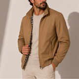 Men’s lightweight Zexov bomber jacket with stand collar, casual zip-up design and comfortable fit.