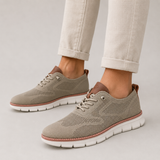 Men’s Zexov lightweight knit walking sneakers with lace-up design and comfortable fit, ideal for casual outdoor activities.