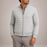 Men's lightweight quilted bomber jacket by Zexov, featuring a sleek design, quilted pattern, and comfortable fit.