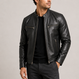 Men’s vintage leather jacket by Zexov featuring classic style, premium leather, and versatile design for everyday wear.
