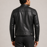 Men’s vintage leather jacket by Zexov, showcasing classic style, smooth leather texture, and versatile design for everyday wear.