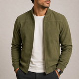 Men’s Zexov suede bomber jacket featuring a classic design, lightweight material, and comfortable fit for everyday style.