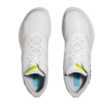 Hoka Crescendo MD shoes with white top, lightweight construction, and supportive design for running and training.