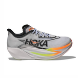 Hoka Cielo X1 3.0 running shoes in Frost Black with sleek design and breathable mesh upper for comfort and performance.