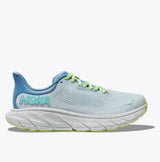 Women's Hoka Arahi 7 running shoes in B-width with a dusk illusion design, featuring lightweight cushioning and supportive fit.