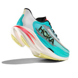 Hoka Cielo X1 2.0 running shoes in Frost Black with a view of the heel and textured sole design.