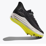 Hoka Crescendo MD 2 black and white athletic shoes with durable sole, designed for sports and training.