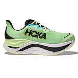 Men's Hoka Skyward X running shoes in Luna Moth black with D-width, featuring a sleek design and supportive athletic sole.