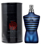Jean Paul Gaultier Men RETAIL Ultra Male Intense fragrance bottle with sleek design and dark accents.