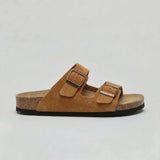 Men’s double-strap sandals by Zexov featuring adjustable buckles and contoured footbed for comfortable summer wear.