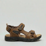 Men's Zexov sandals with adjustable Velcro straps and a contoured footbed for comfort and support.