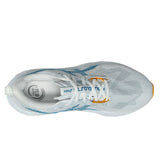 Men's ASICS Novablast 5 neutral daily trainers in Arctic Blue and Aegean Blue, with lightweight mesh upper and cushioned sole.
