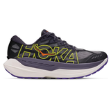 Men's Hoka Rocket X Trail shoes in Squid Ink with D width, featuring a sleek trail running design and durable outsole.