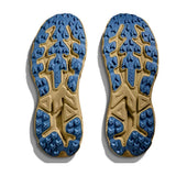 Men's Hoka Challenger 8 Wide running shoes in maple and cardamom with a double sole design, showing the side view.