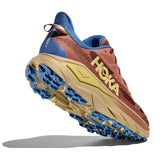 Men's Hoka Challenger 8 running shoes in maple and cardamom, showing the right side with D-width fit and supportive design.
