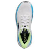Men's Hoka Clifton 11 running shoes in frost black with extra-wide 4E width, featuring a breathable mesh upper and cushioned sole.