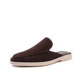 Men’s backless loafer mules by Zexov, stylish and refined summer footwear, shown in a sleek backless design with a comfortable slip-on fit.