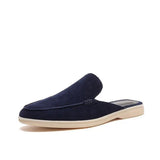 Men’s backless loafer mules by Zexov, showcasing a sleek summer style with smooth leather and comfortable slip-on design.