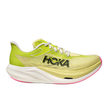 Hoka Rocket X 3 running shoes in sleek black with orange accents, featuring breathable mesh upper and cushioned midsole.