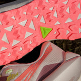 Women's ASICS Trabuco Max 5 trail running shoes with rugged outsole and breathable mesh upper for outdoor running.
