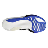 Unisex ASICS Metaspeed Sky Tokyo road racing shoes in white and cobalt burst with breathable mesh and lightweight design.