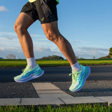Unisex ASICS Superblast 3 neutral daily trainers with Illuminate Yellow and Energy Aqua accents, lightweight running shoes.