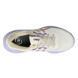Womens ASICS GEL-Cumulus 28 neutral daily trainers in oatmeal and Fresh Air color with supportive cushioned soles.
