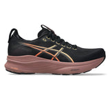 Women's ASICS GEL-Kayano 32 stability trainers in black and dark currant with supportive design and cushioned sole.