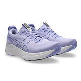 Women's ASICS GEL-Kayano 32 stability trainers in bluebell and pure silver with supportive design and cushioned sole.