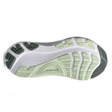 Womens ASICS GEL-Kayano 32 stability trainers in Monument Blue and Whisper Green, featuring supportive running shoe design.